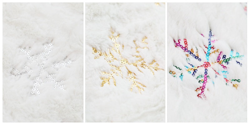 Divine Silver Christmas Tree Skirt