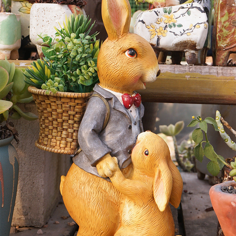 Divine Easter Bunny Rabbit Figurine For Home Or Garden