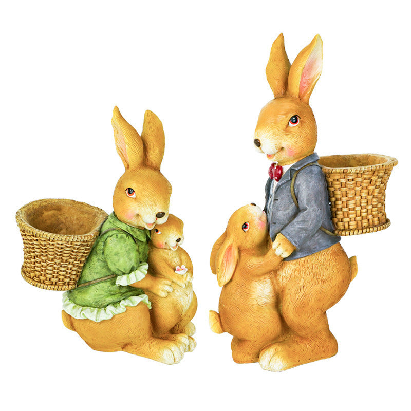 Divine Easter Bunny Rabbit Figurine For Home Or Garden