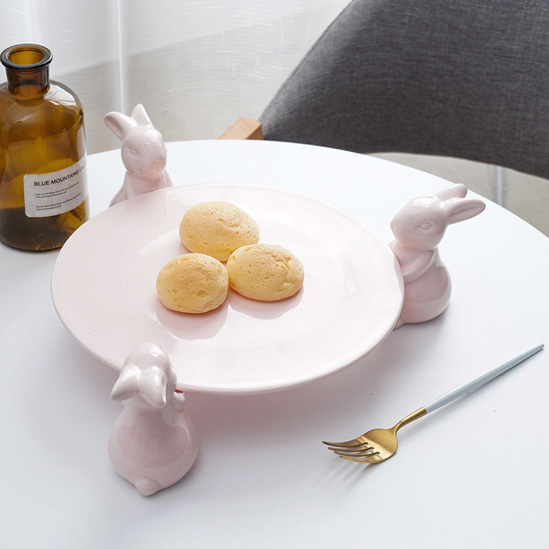 Porcelain Easter Bunny Rabbit Plate Stand - See Varieties
