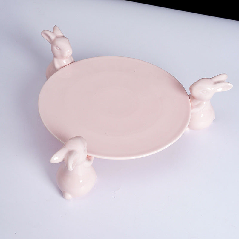 Porcelain Easter Bunny Rabbit Plate Stand - See Varieties