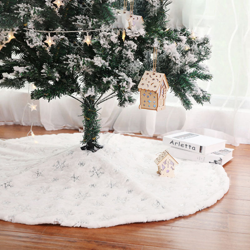 Divine Silver Christmas Tree Skirt