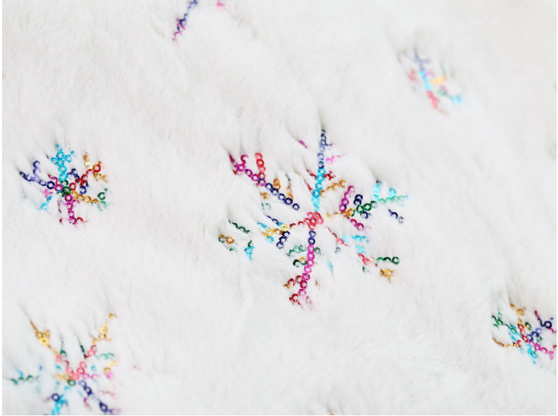 Divine Silver Christmas Tree Skirt