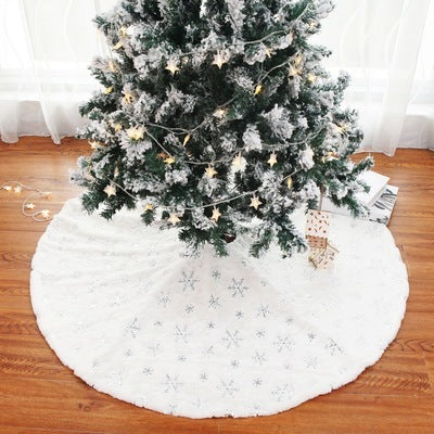 Divine Silver Christmas Tree Skirt