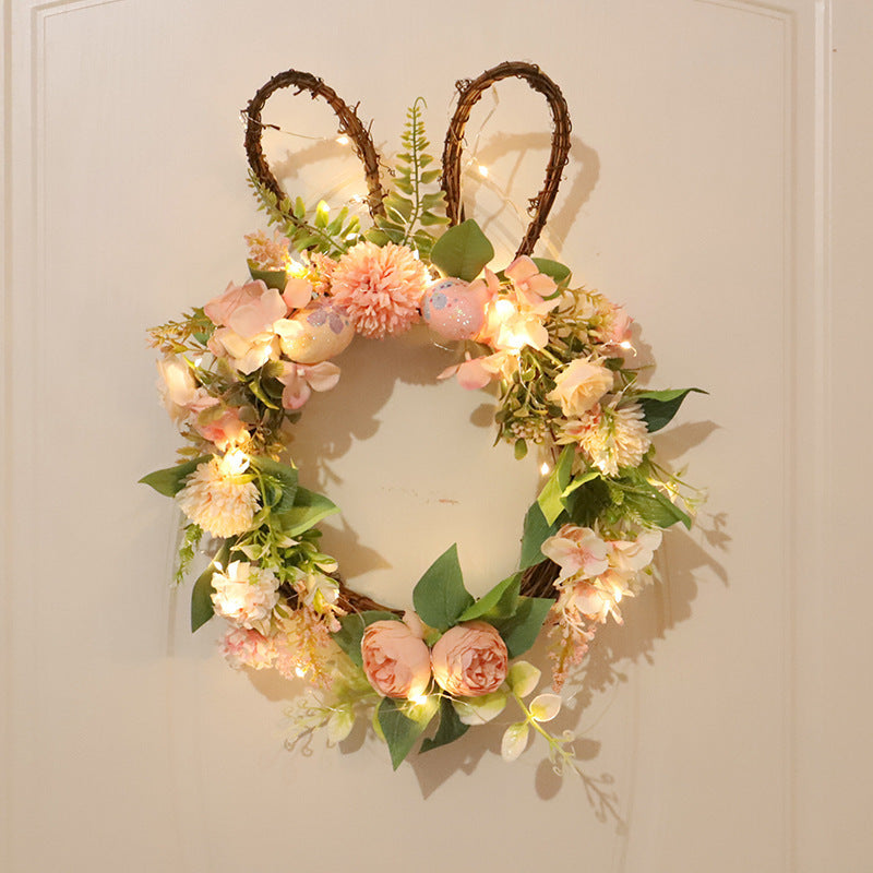 Flowery Easter Egg Wreath