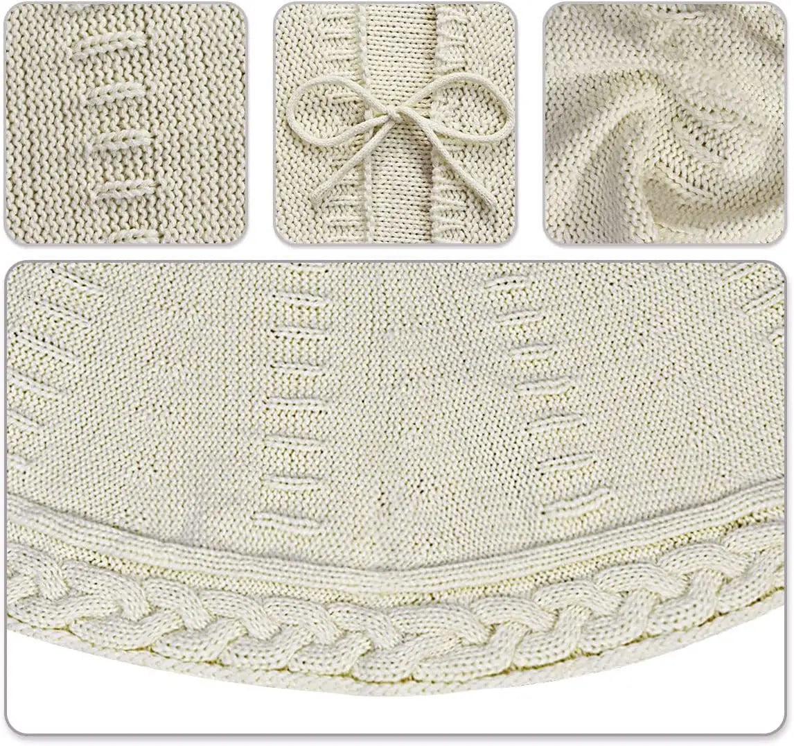 Christmas Tree Skirt Knitted Tree Skirt