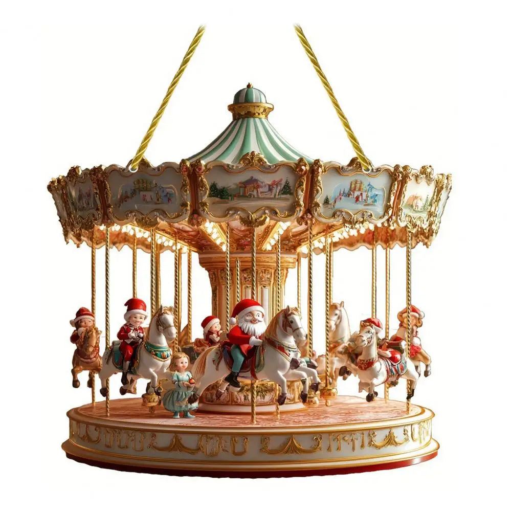 Christmas Carousel Acrylic Handcrafted Ornament