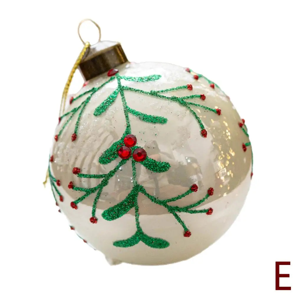 Christmas Tree Decorations Glitter Glass Ball