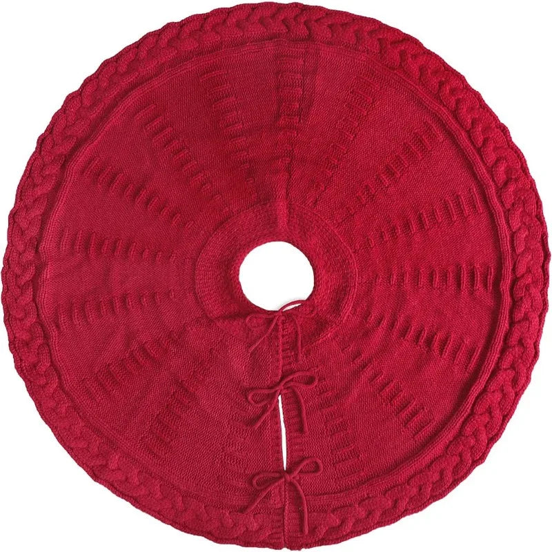 Christmas Tree Skirt Knitted Tree Skirt