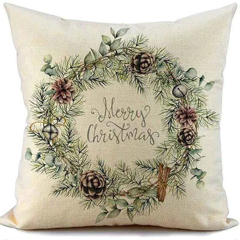 Home Christmas Decoration Linen Pillowcase - See vast designs available