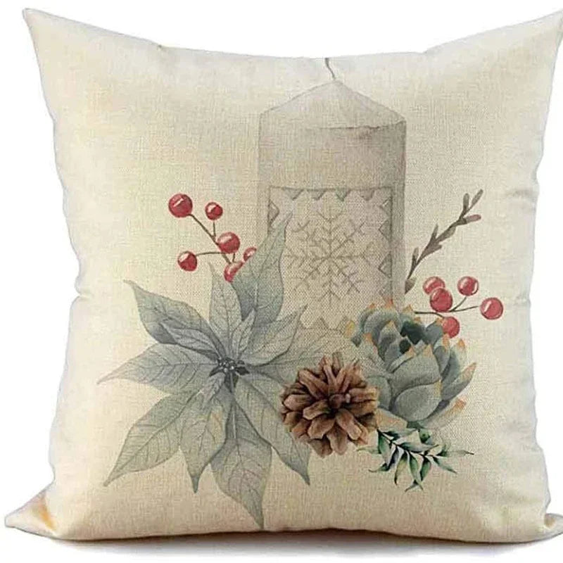 Home Christmas Decoration Linen Pillowcase - See vast designs available