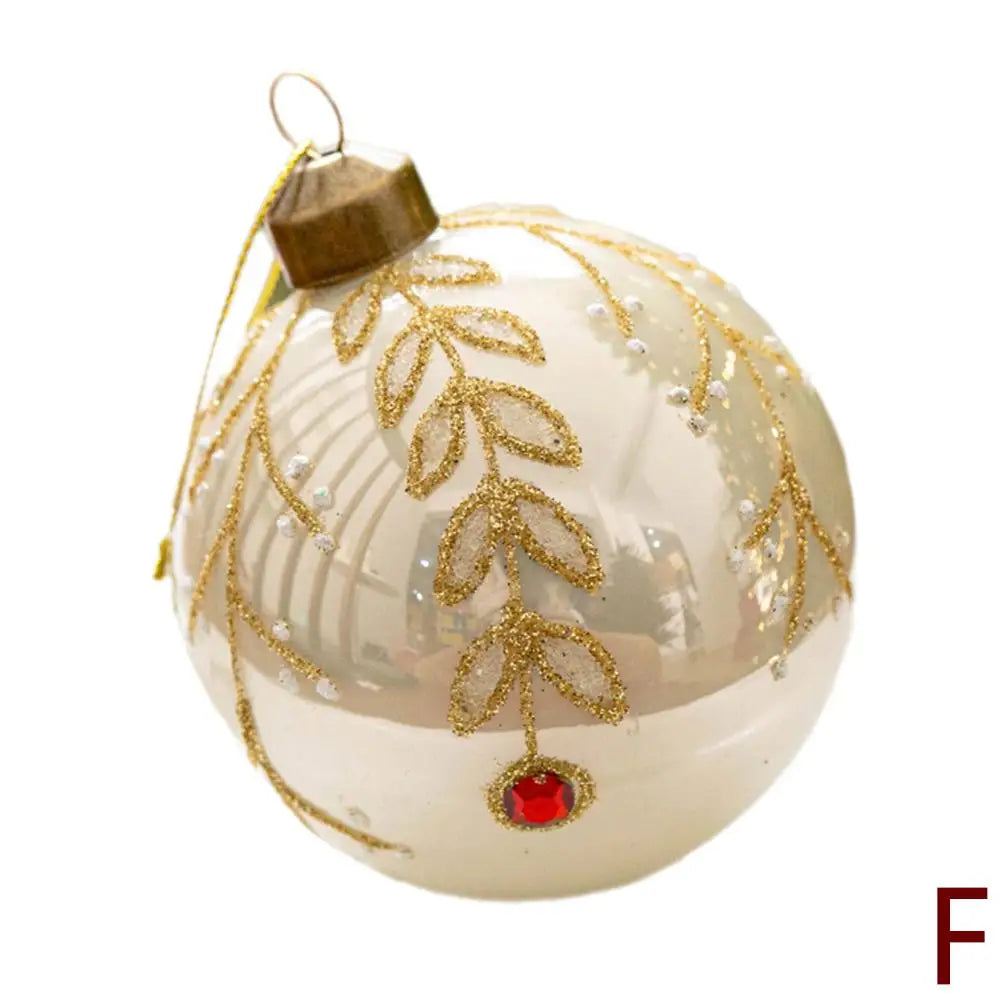 Christmas Tree Decorations Glitter Glass Ball