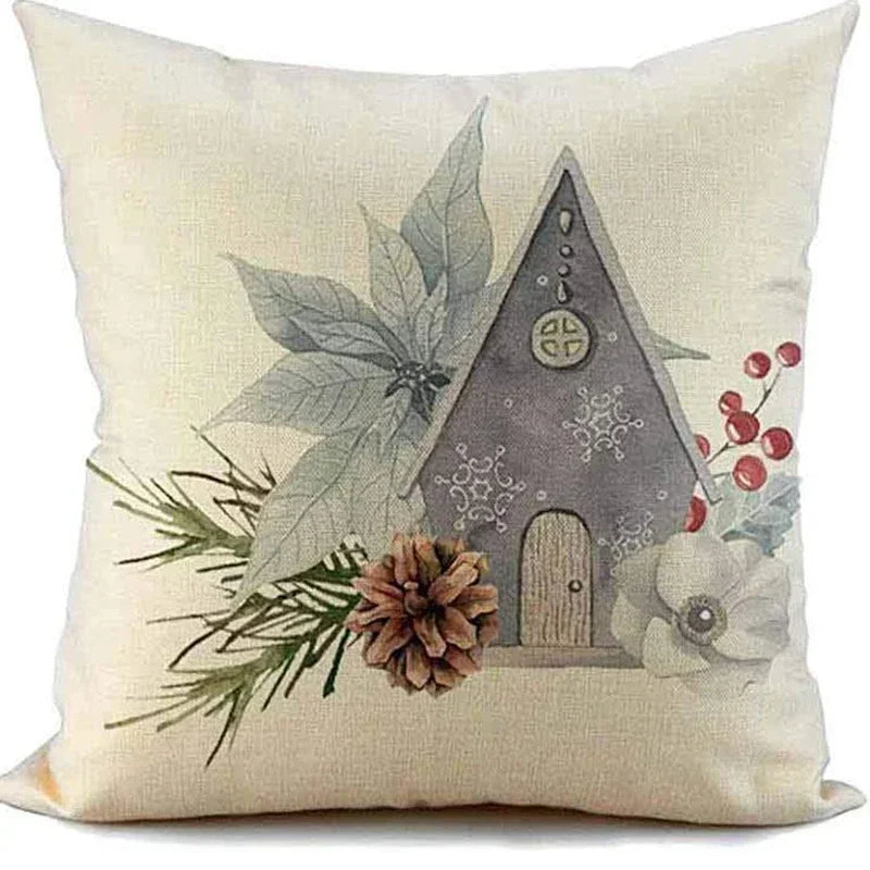 Home Christmas Decoration Linen Pillowcase - See vast designs available