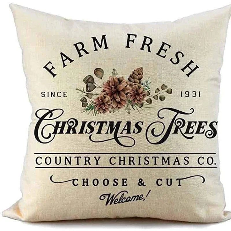 Home Christmas Decoration Linen Pillowcase - See vast designs available