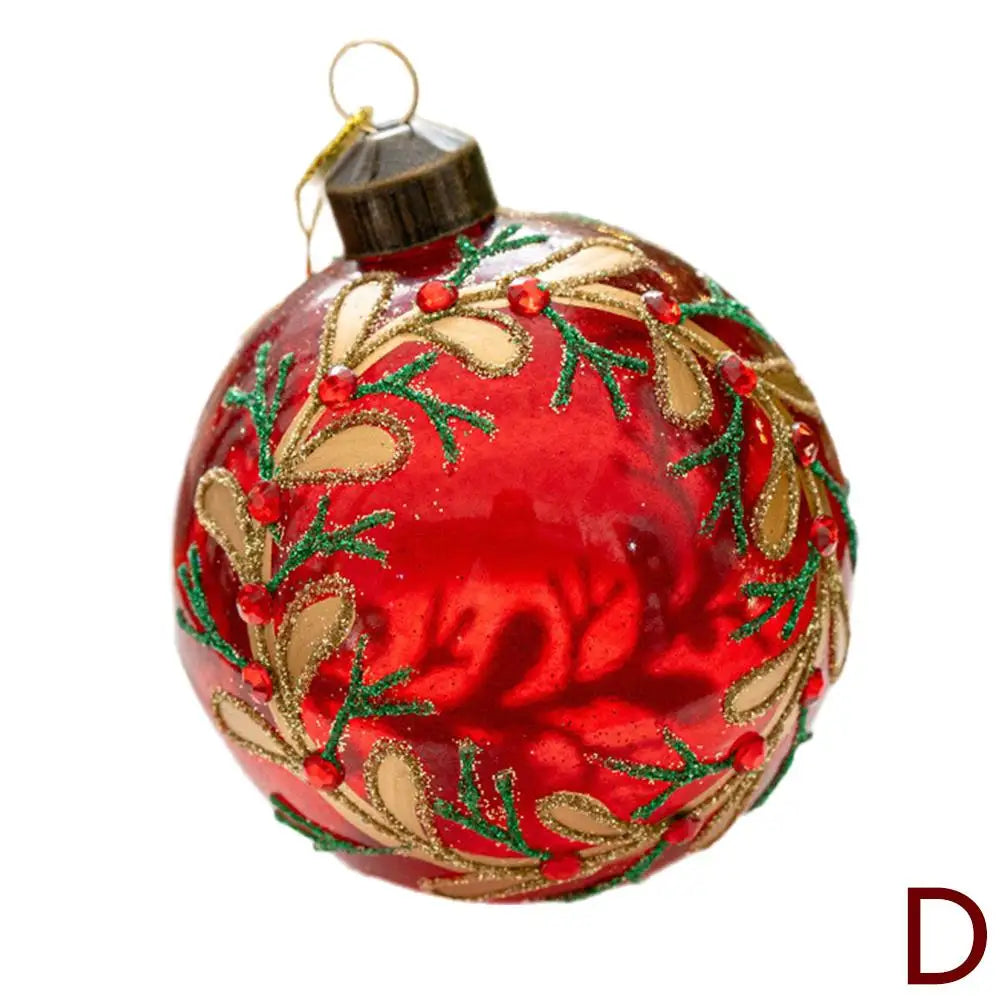 Christmas Tree Decorations Glitter Glass Ball