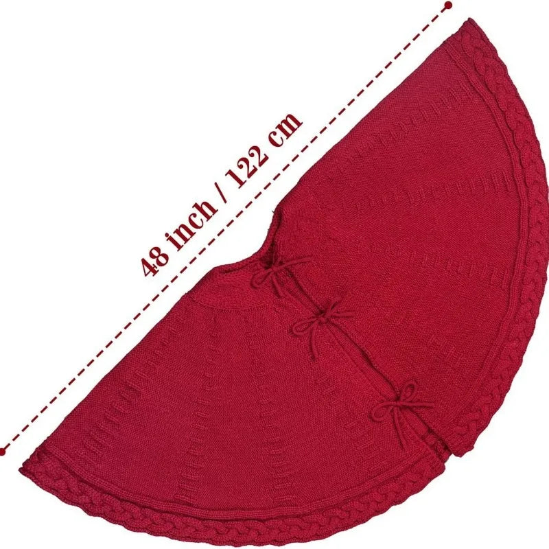Christmas Tree Skirt Knitted Tree Skirt