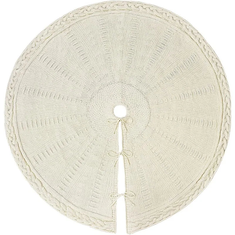 Christmas Tree Skirt Knitted Tree Skirt