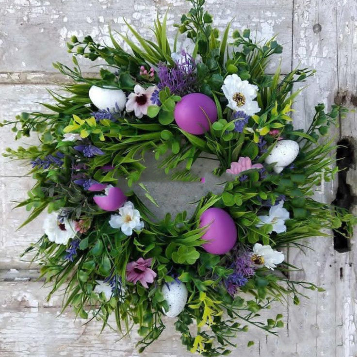 Fashion Easter Egg Door Wreath - See varieties!