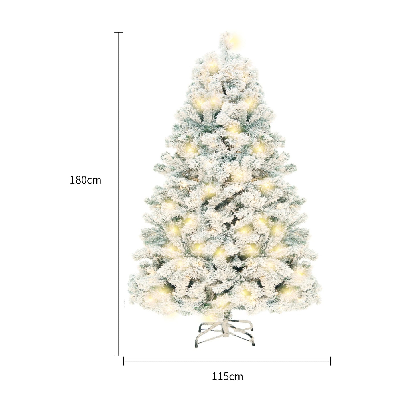 Divine Christmas Tree With Artificial Snow