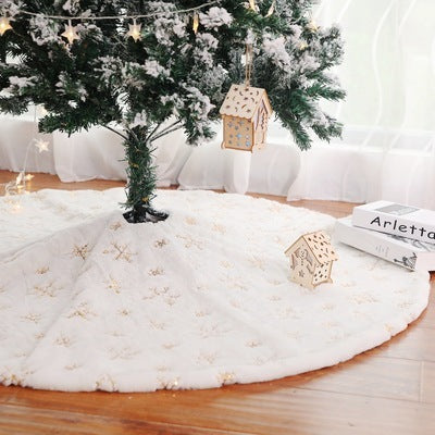 Divine Silver Christmas Tree Skirt