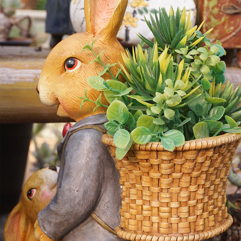 Divine Easter Bunny Rabbit Figurine For Home Or Garden