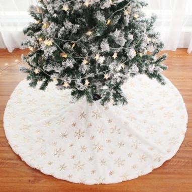 Divine Silver Christmas Tree Skirt