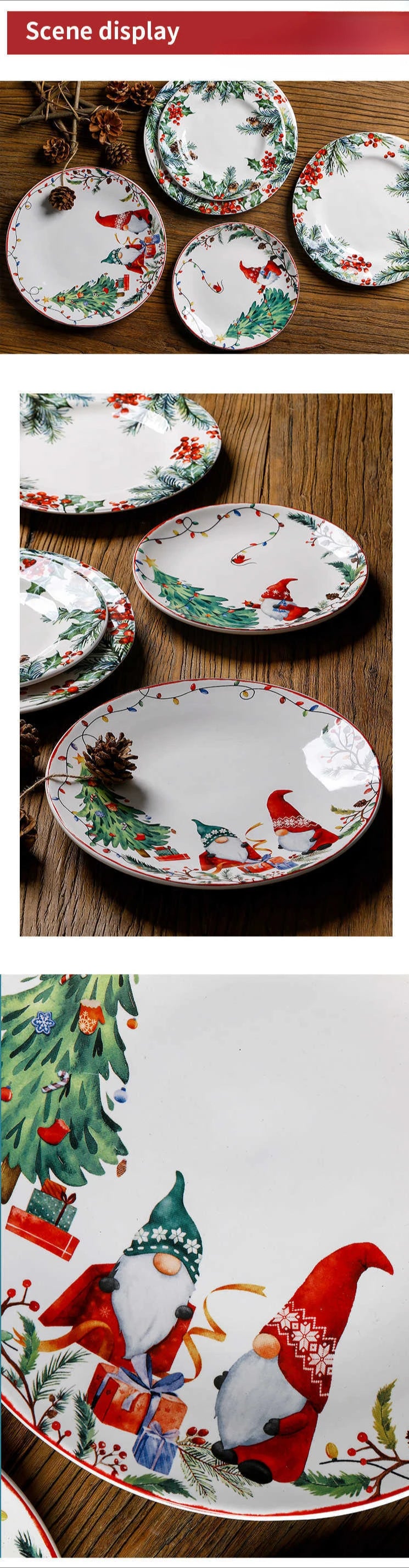 Christmas Underglaze Colour Ceramic Plate - See varieties