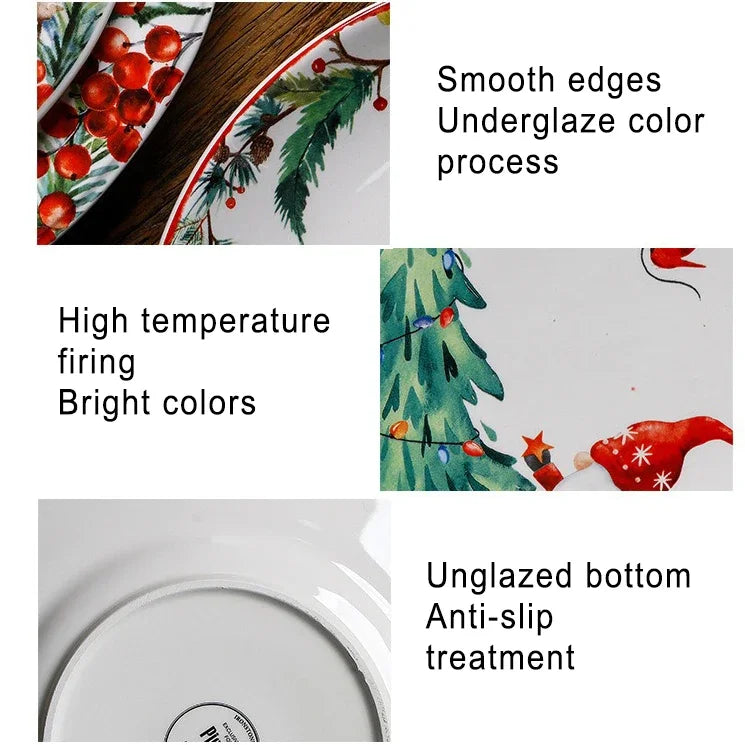 Christmas Ceramic Dinner Plates