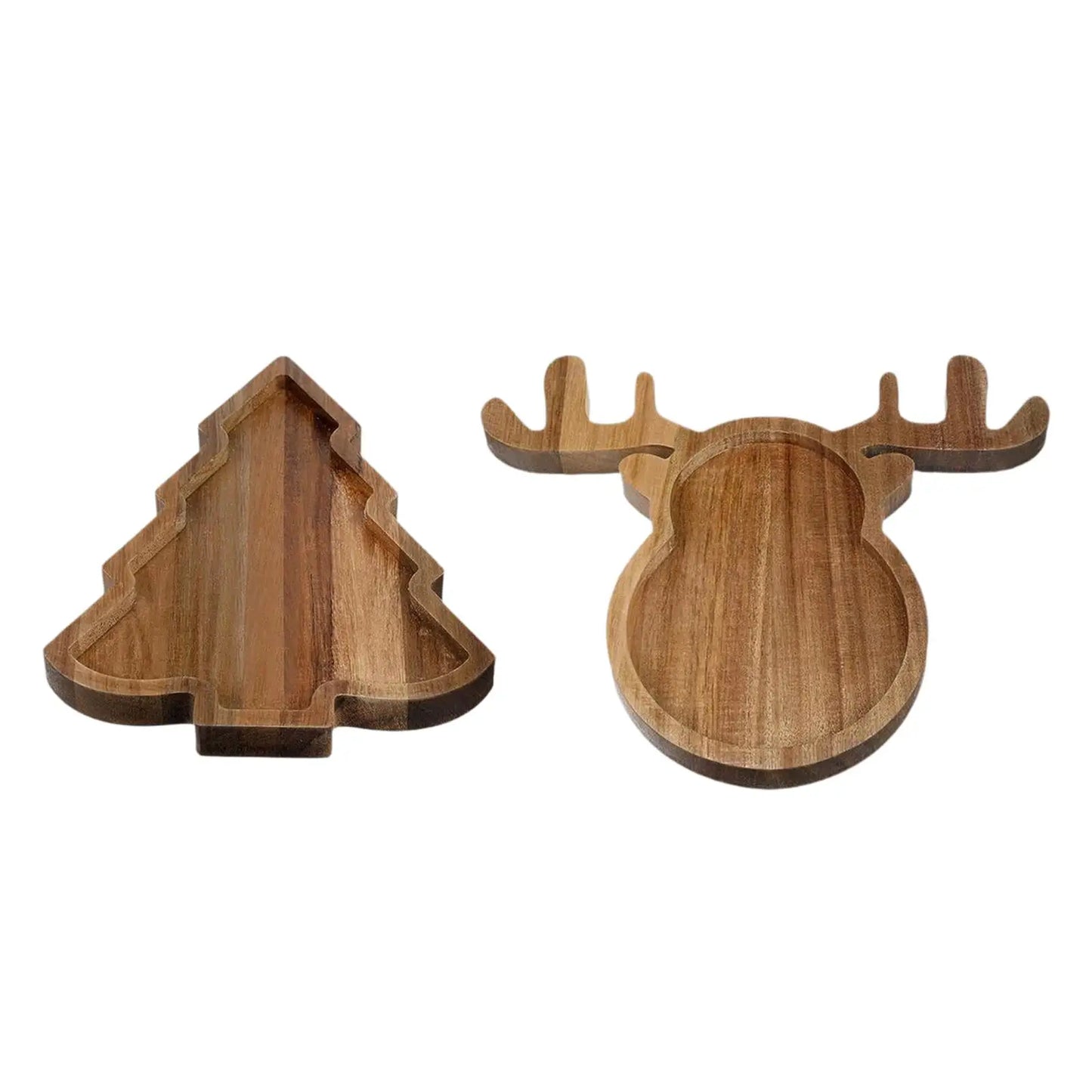 Wooden Christmas Serving Platters