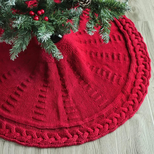 Christmas Tree Skirt Knitted Tree Skirt