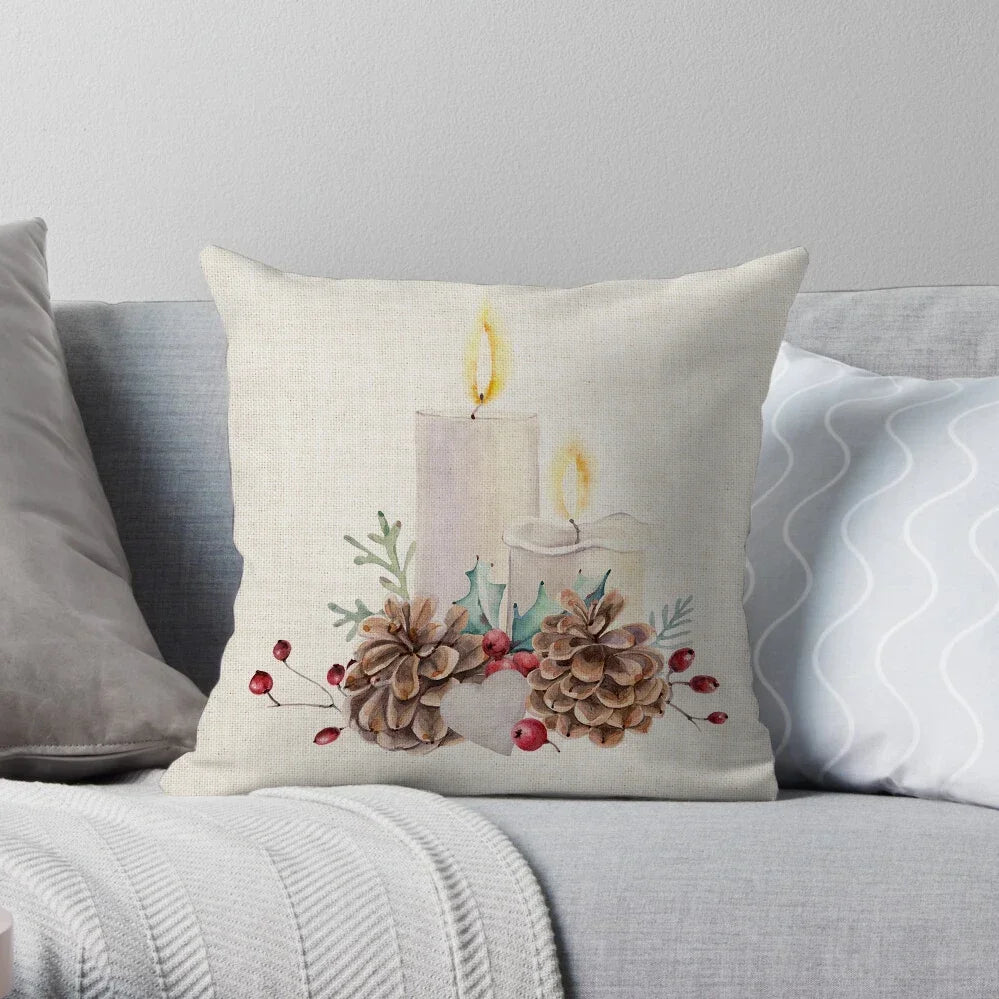 Home Christmas Decoration Linen Pillowcase - See vast designs available