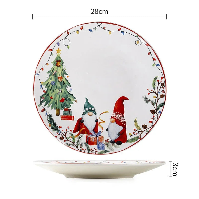 Christmas Ceramic Dinner Plates