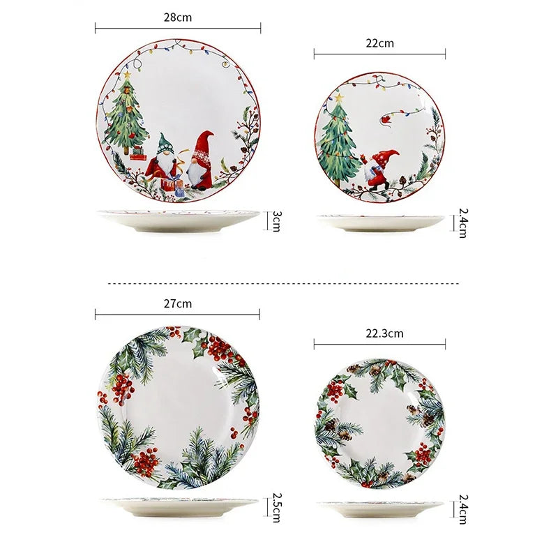 Christmas Ceramic Dinner Plates