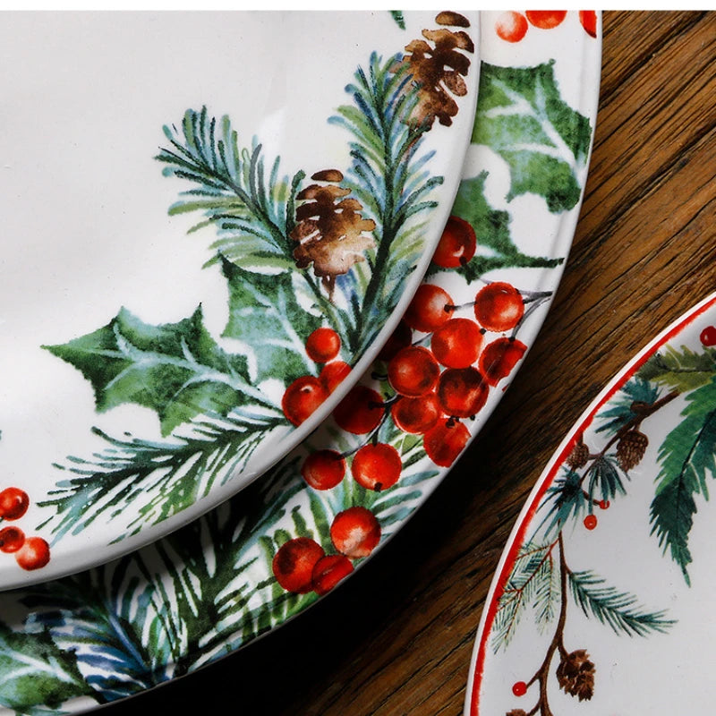 Christmas Underglaze Colour Ceramic Plate - See varieties