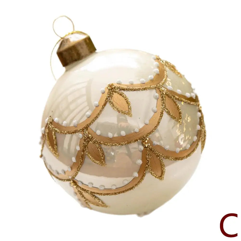Christmas Tree Decorations Glitter Glass Ball
