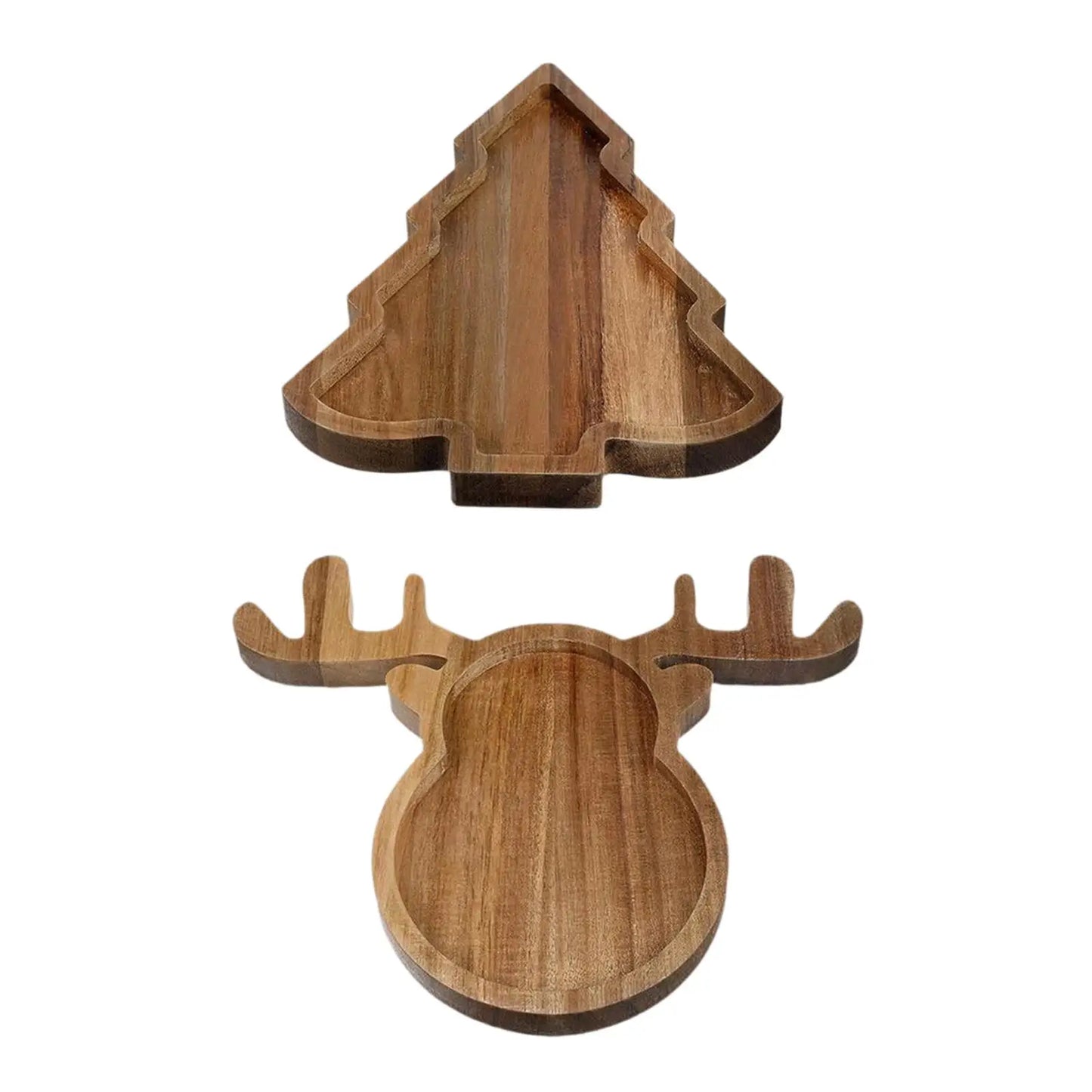 Wooden Christmas Serving Platters