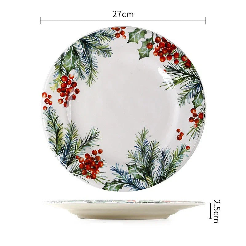 Christmas Ceramic Dinner Plates