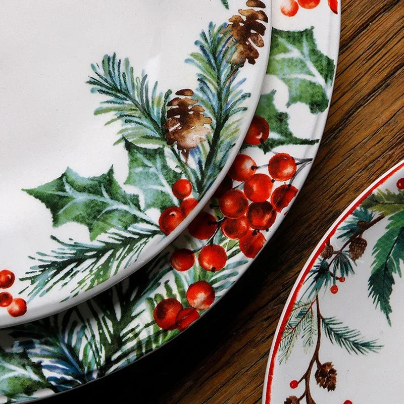 Christmas Ceramic Dinner Plates