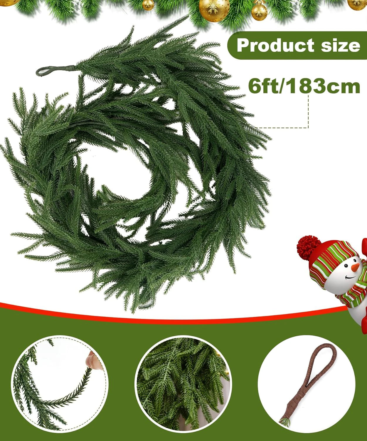 Christmas Norfolk Pine Garland
