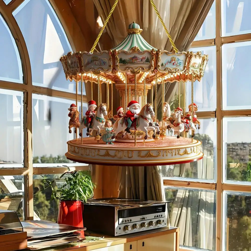 Christmas Carousel Acrylic Handcrafted Ornament