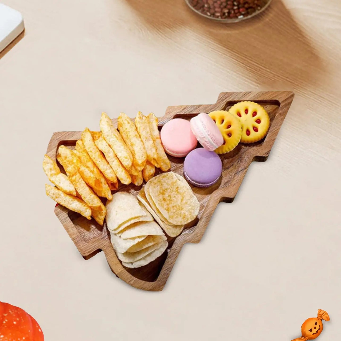 Wooden Christmas Serving Platters