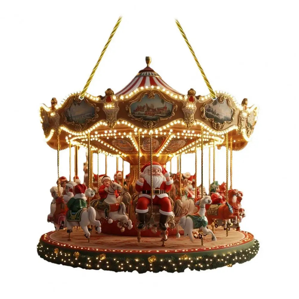 Christmas Carousel Acrylic Handcrafted Ornament