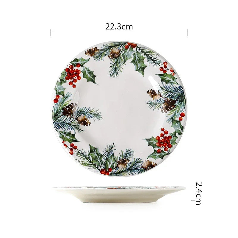 Christmas Ceramic Dinner Plates