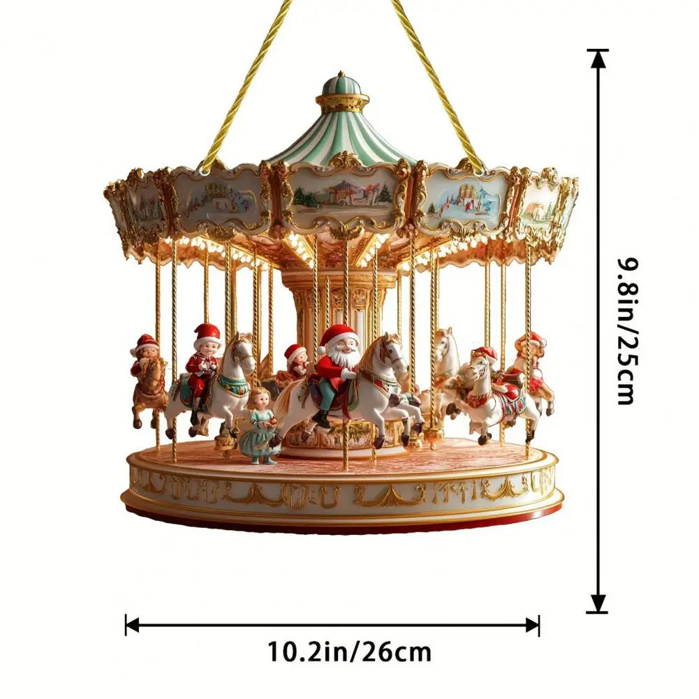 Christmas Carousel Acrylic Handcrafted Ornament